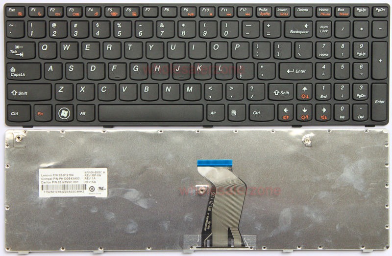 TECLADO NOTEBOOK LENOVO G570 G575 57-10185 ESPAÑOL NEGRO #TELE019